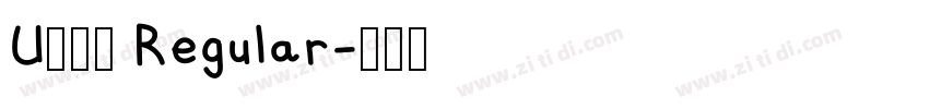 U001 Regular字体转换